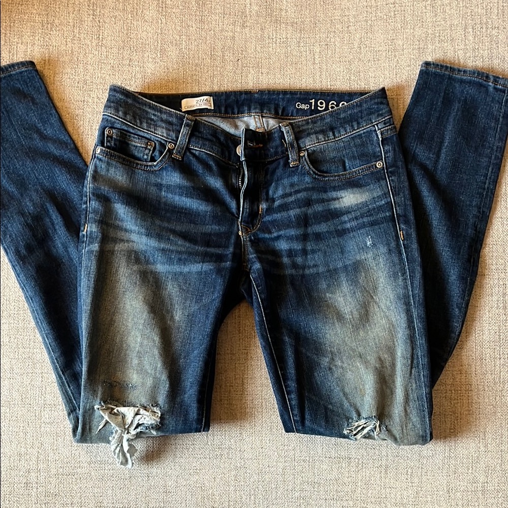 Gap 1969 Distressed Blue Jeans